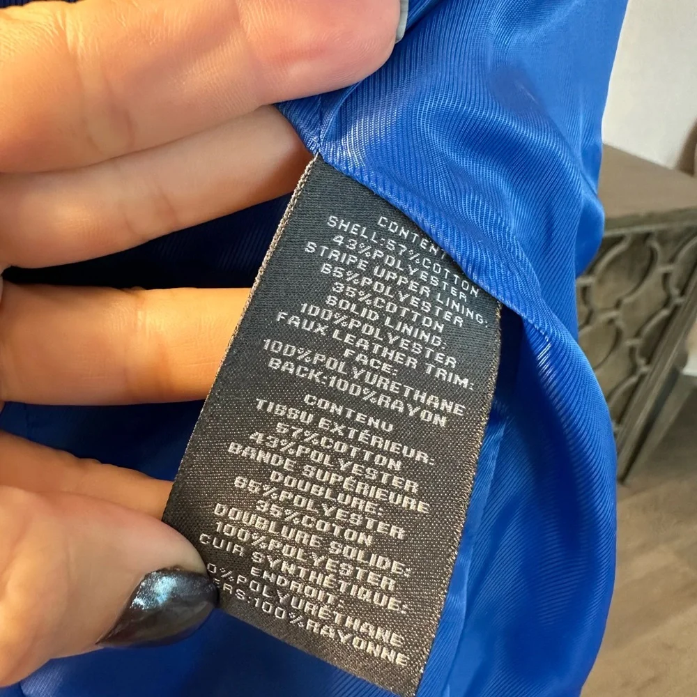 Vince Camuto waist length blue trench coat